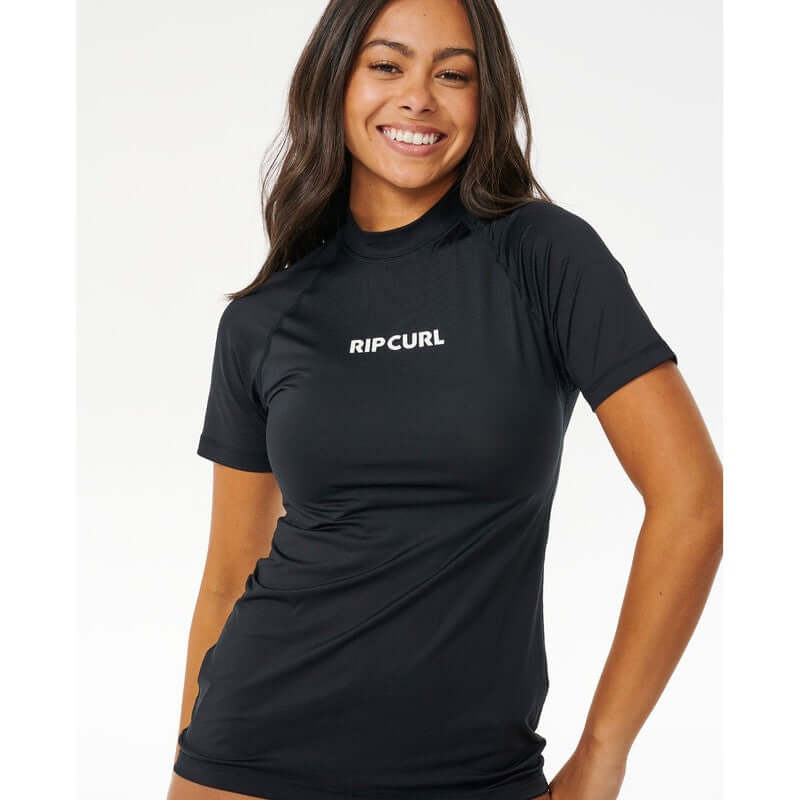 Rip Curl Damen Lycra Classic Surf Kurzarm - Black