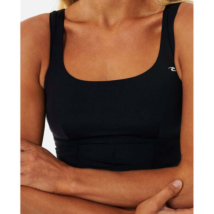 Rip Curl Damen Sport / Bikini Top Mirage ultimate scoop neck - black