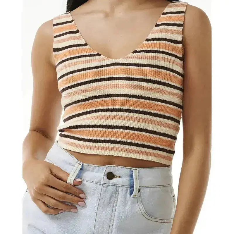 Rip Curl Damen Top Block Party Knit - Peach