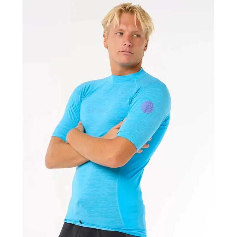 Rip Curl Herren Kurzarm Lycra Performance Dawn Patrol - blue paint