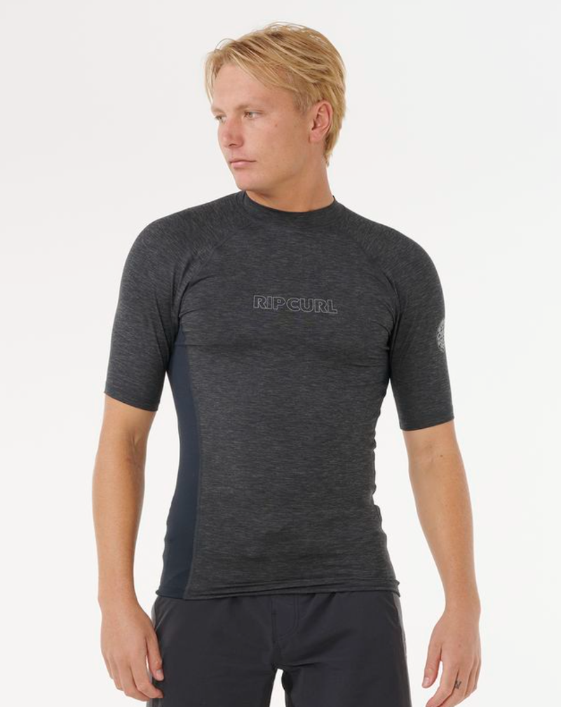 Rip Curl Herren Lycra Dawn Patrol UPF Performance Kurzarm - Black Marle