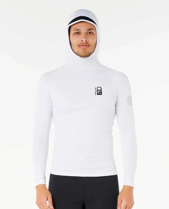 Rip Curl Herren Lycra Search Performance Langarm mit Hood - weiss