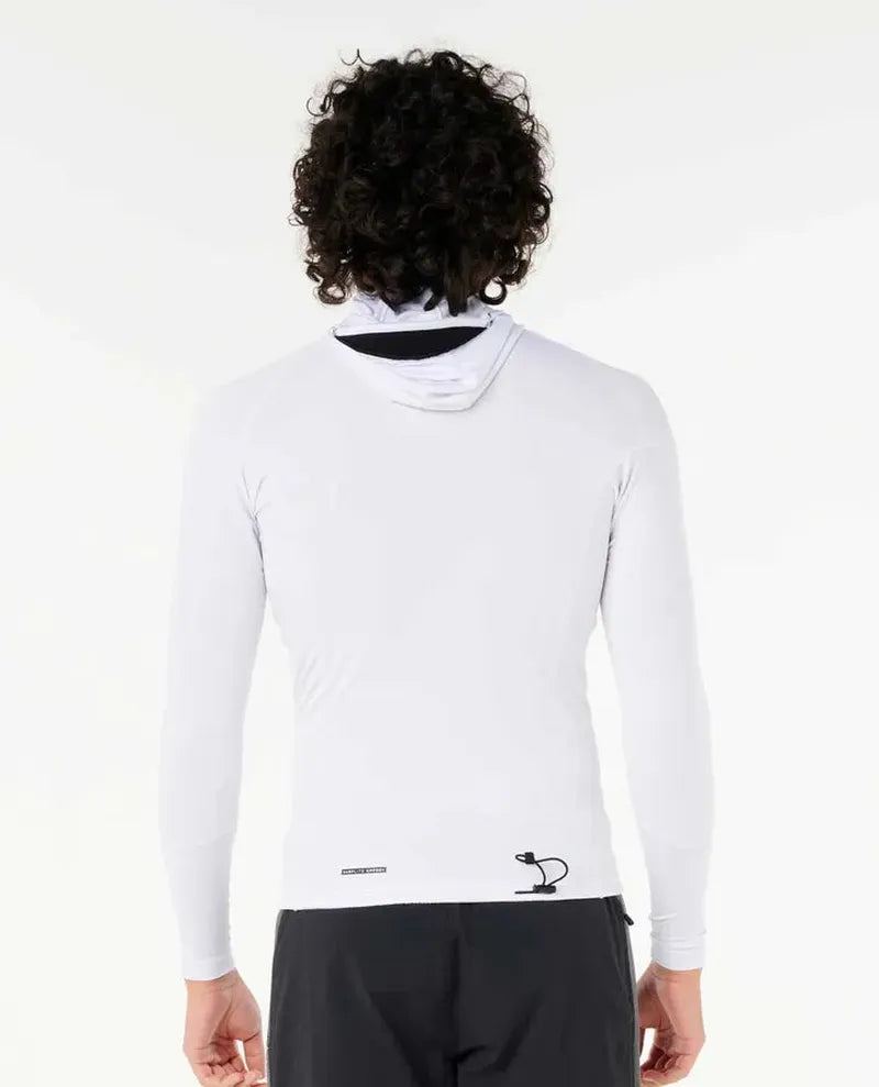 Rip Curl Herren Lycra Search Performance Langarm mit Hood - weiss
