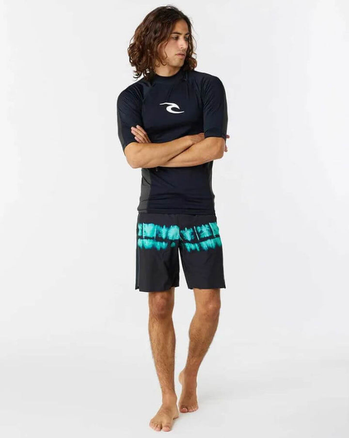 Rip Curl Herren Lycra kurzarm Waves - Black