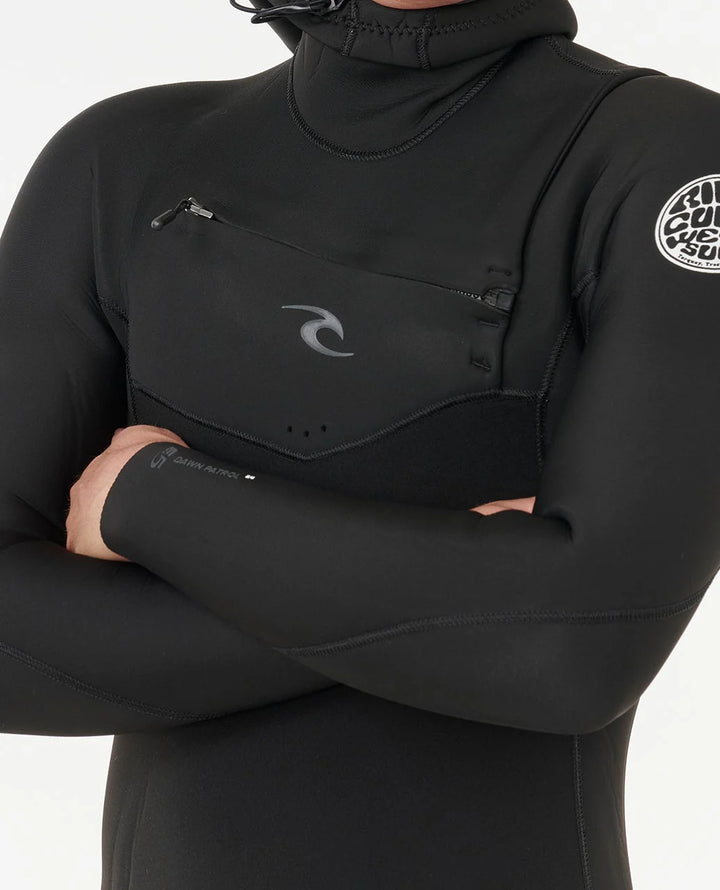 Rip Curl Herren Neoprenanzug Dawn Patrol 5/4mm Chestzip mit Hood - Black