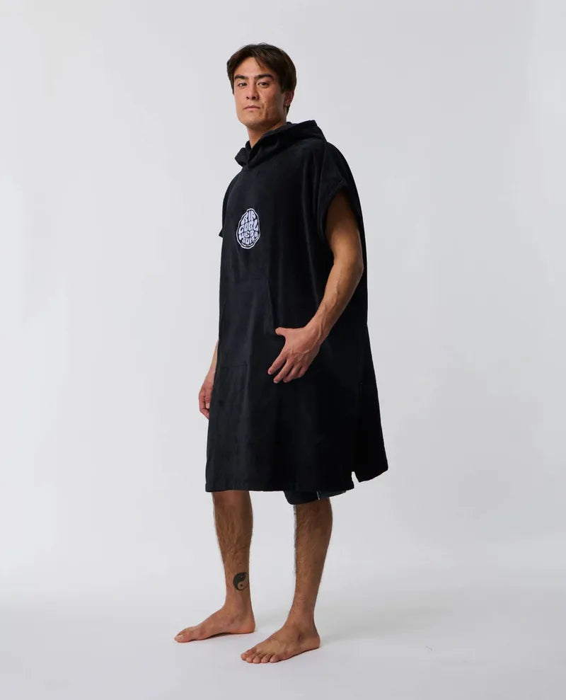 Rip Curl Poncho Logo Hooded Towel - Black