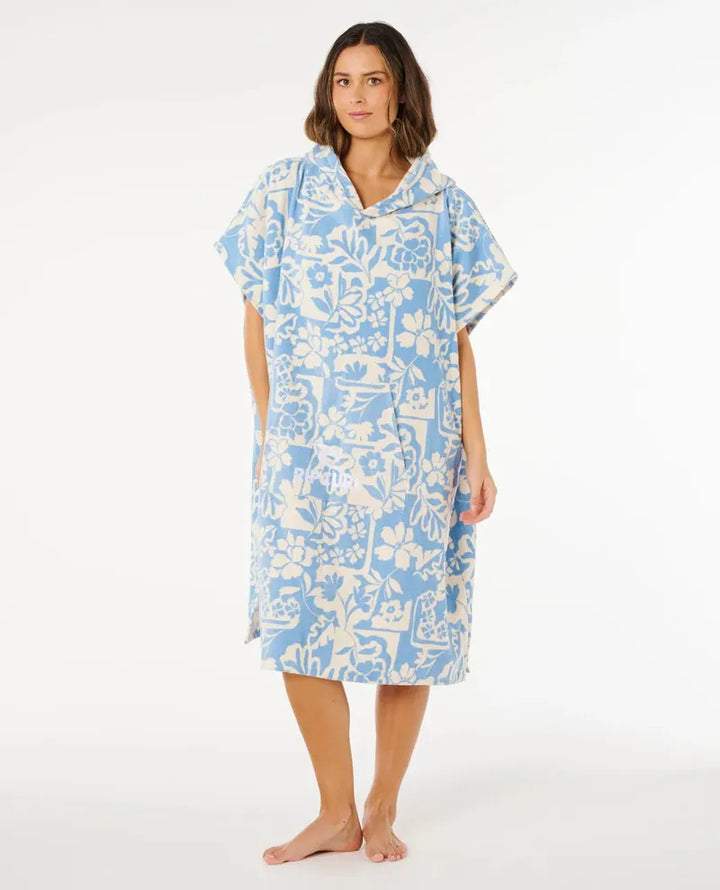 Rip Curl Poncho Mixed Hooded Towel - Blissful Blue