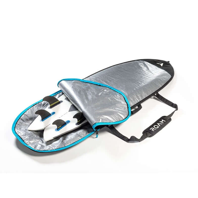 Roam Daylight Hybrid Fish Boardbag 6'4'' - silver/black/blue