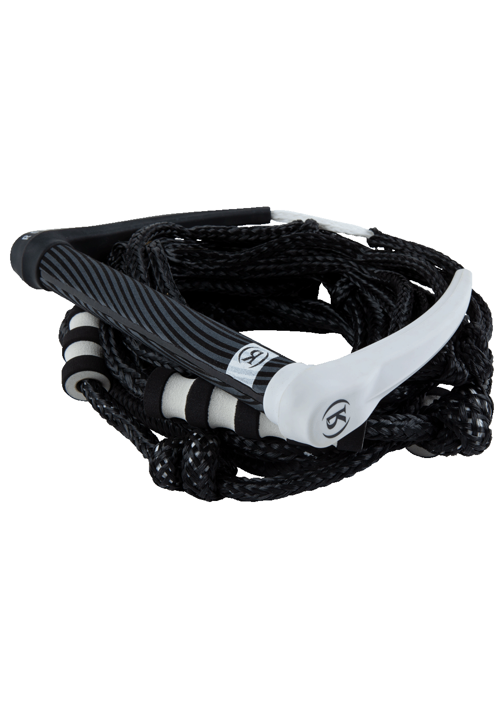 Ronix SILICONE STRETCH SURF ROPE WITH HANDLE - Black / White