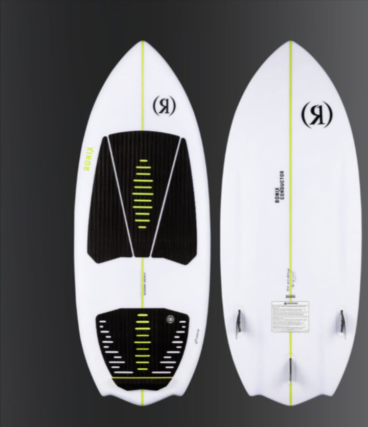 Ronix Wakesurfboard Flyweight Conductor - Glacier White/Lime Green - 4'7"