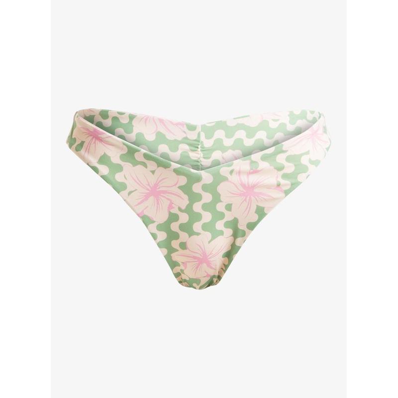 Roxy Bikini Bottom Hibiscus Daze Cheeky - Basil Party Waves