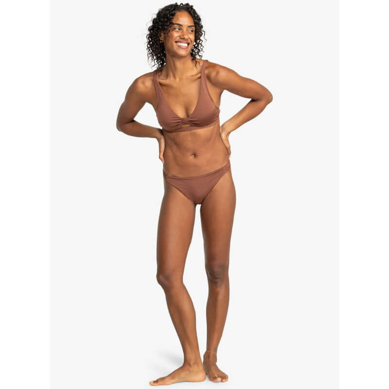 Roxy Bikini Bottom Silk Island Cheeky - Root Beer