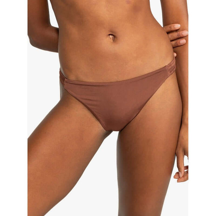 Roxy Bikini Bottom Silk Island Cheeky - Root Beer