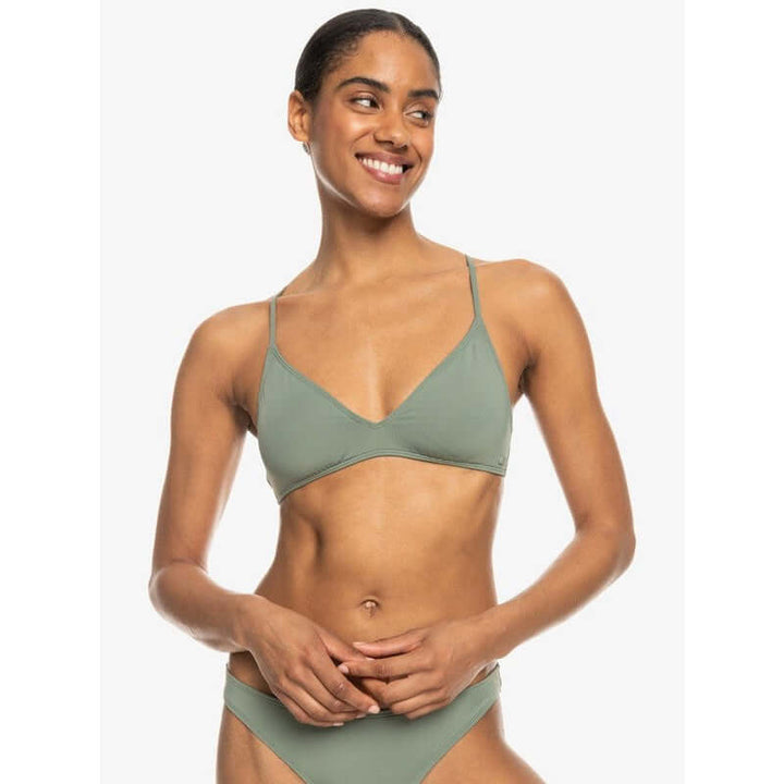 Roxy Bikini Top Beach Classics Athletic Triangle Fit - Agave Green