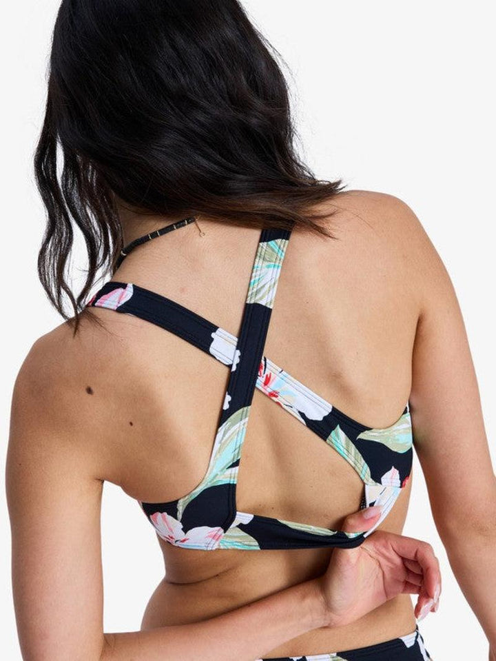 Roxy Bikini Top Pt Essentials Athletic Bra - Anthracite Spring Charming