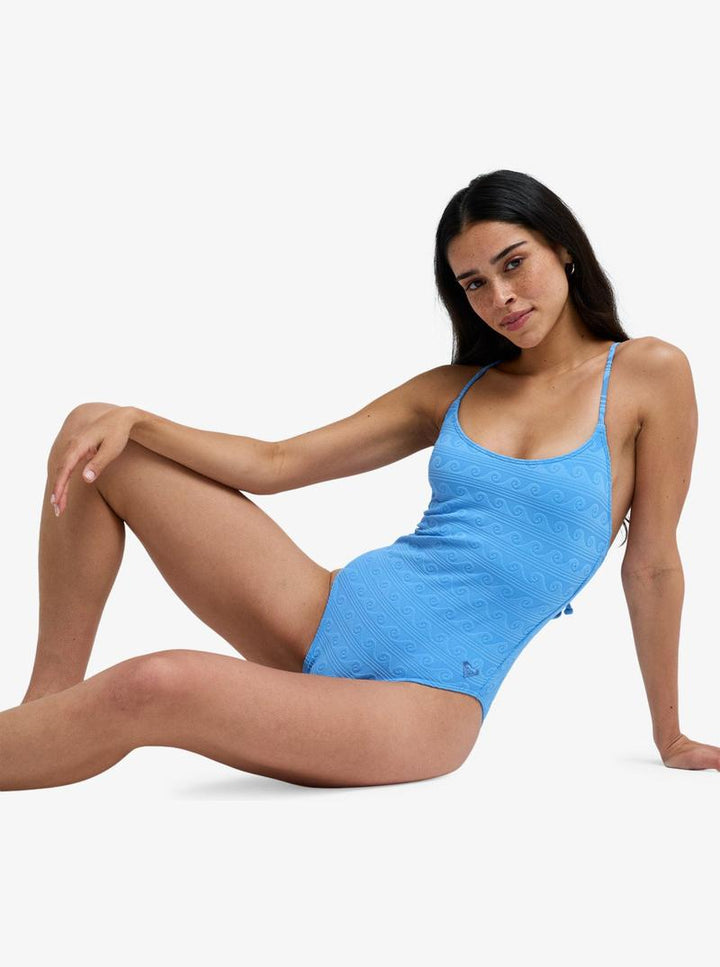 Roxy Damen Badeanzug Paradise Wave - Silver Lake Blue Make a Splash