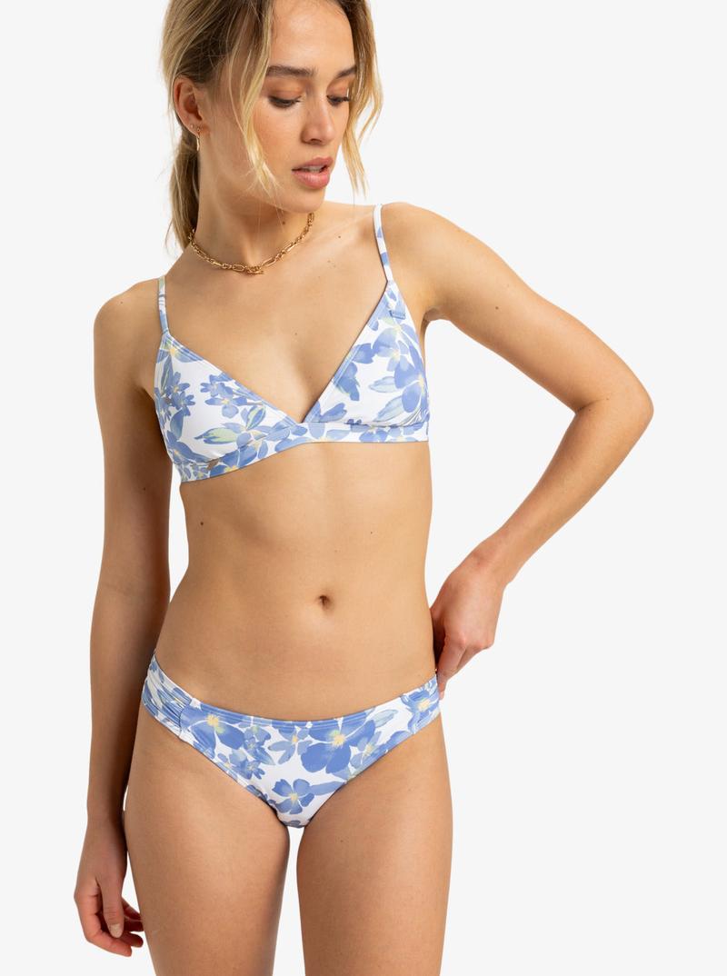 Roxy Damen Bikini Bottom Beach Classics Moderate - egret artsy floral