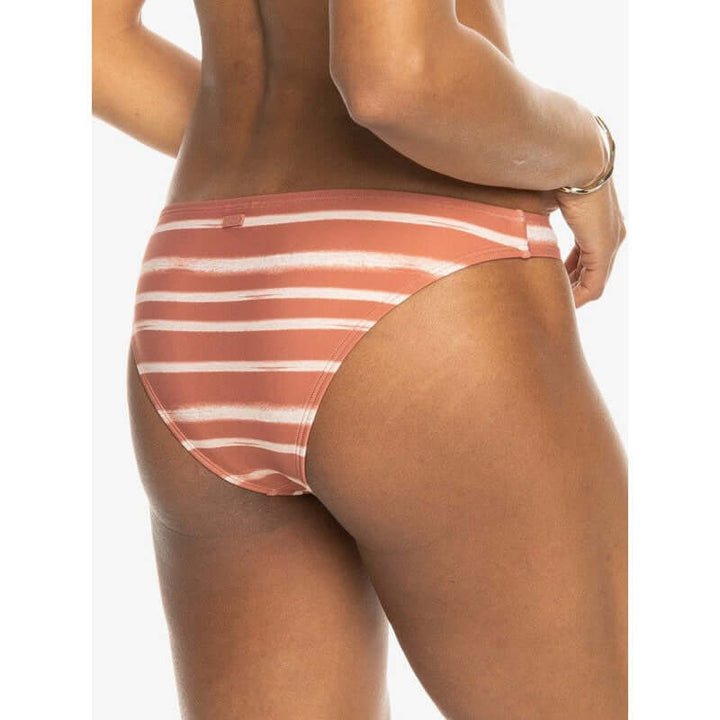 Roxy Damen Bikini Bottom Printed Beach Classic - Cedar Wood