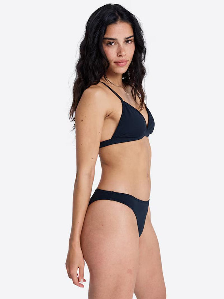 Roxy Damen Bikini Bottom Solid Essentials Moderate - Anthracite