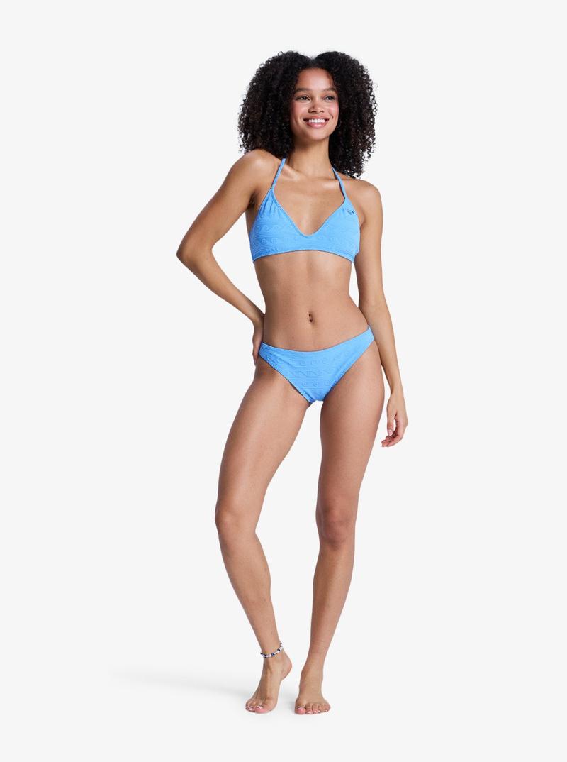 Roxy Damen Bikini Paradise Wave Moderate - Silver Lake Blue Make A Splash