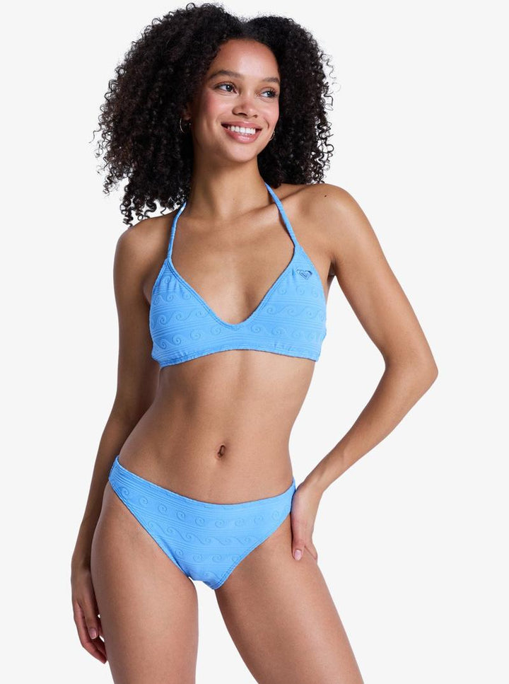 Roxy Damen Bikini Paradise Wave Moderate - Silver Lake Blue Make A Splash