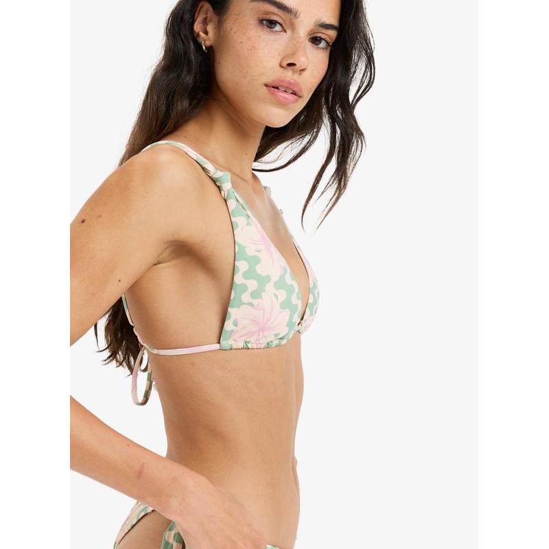 Roxy Damen Bikini Top Hibiscus Daze - Basil Party Waves Yw