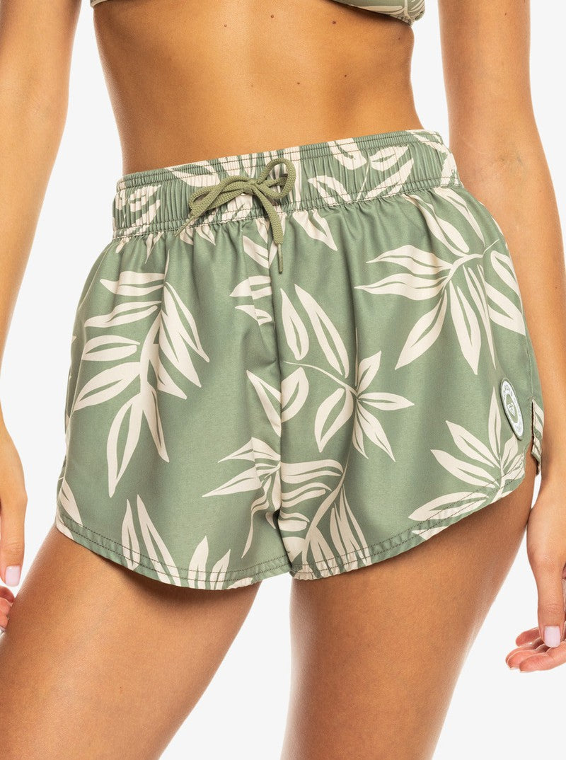 Roxy Damen Boardshorts No Bad Waves - Oil Green Lavin