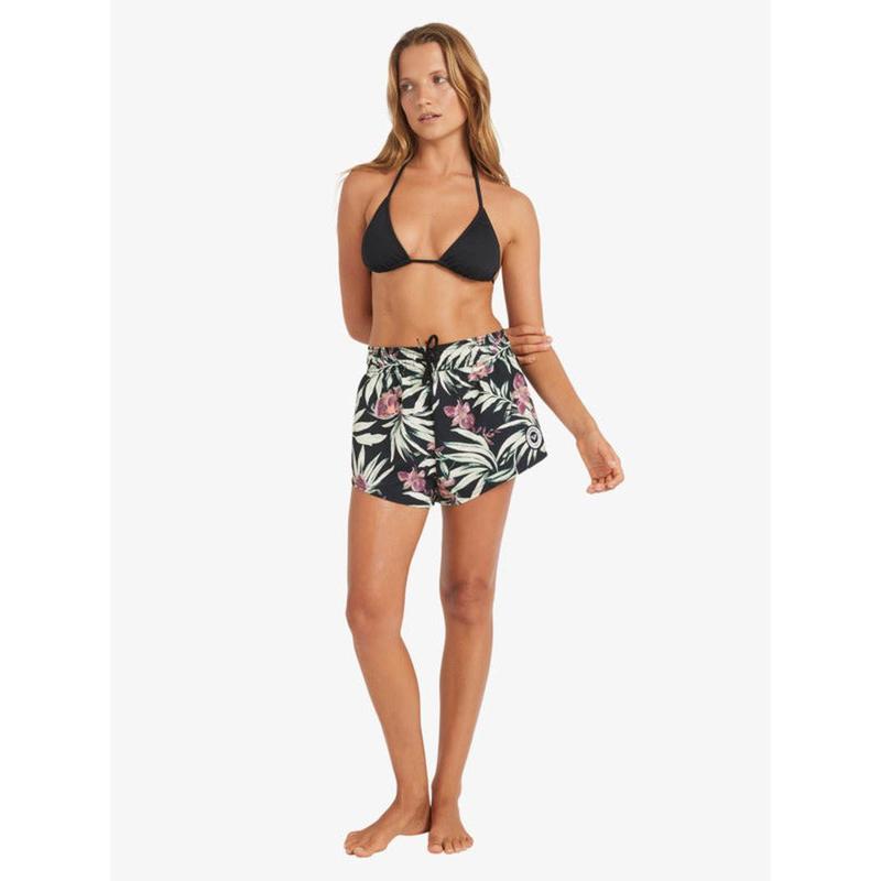 Roxy Damen Boardshorts No Bad Waves Printed - anthracite wind swept floral