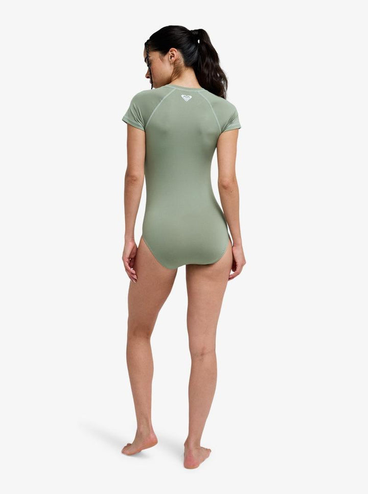 Roxy Damen Bodysuit Essentials Kurzarm - Oil Green