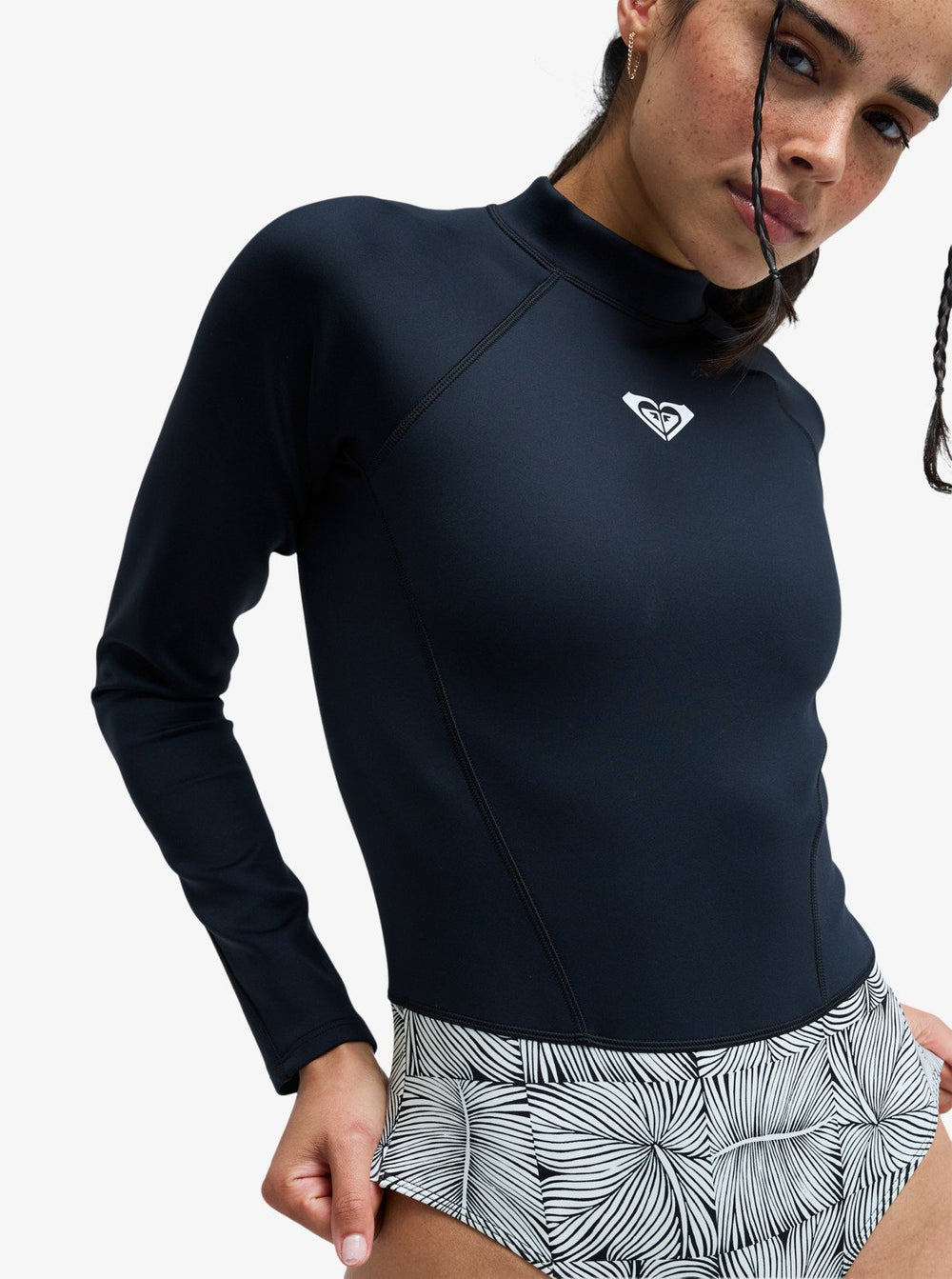 Roxy Damen Bodysuit Pro Surf Langarm - Anthracite Popiscus