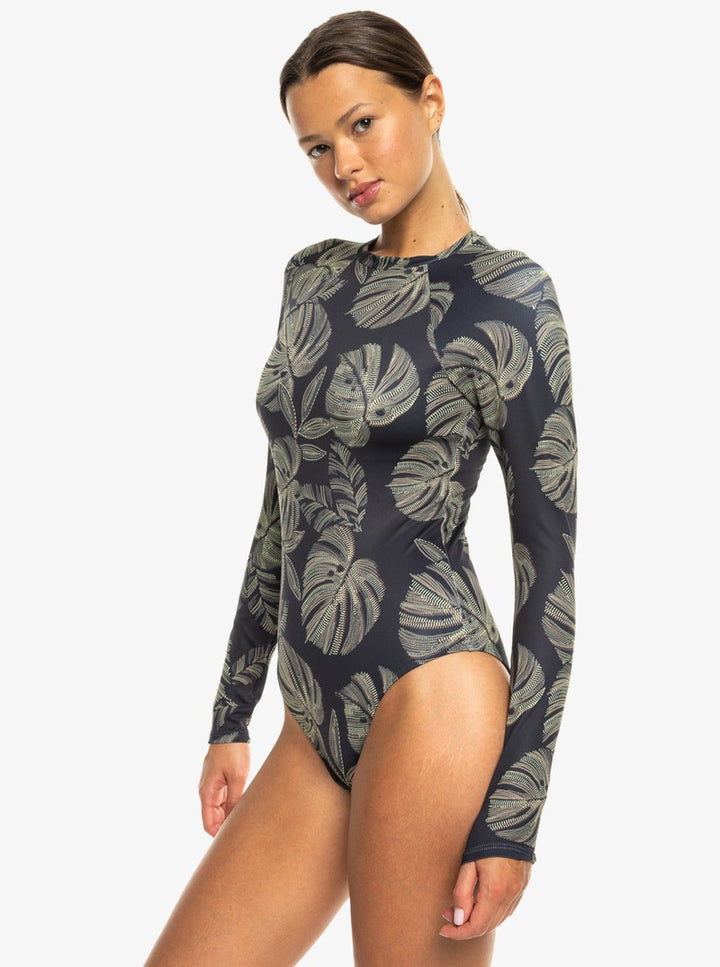 Roxy Damen Bodysuit Pro The Overhead Onesie mit UVP 50+ - anthracite the palms wetsuit