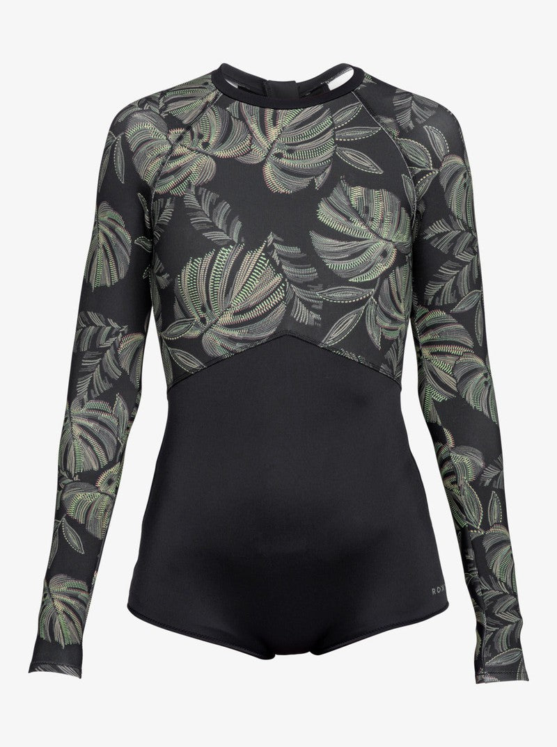 Roxy Damen Bodysuit Pro Wave Onesie - anthracite the palms wetsuit