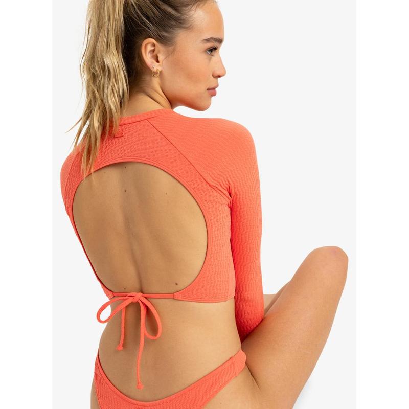 Roxy Damen Lycra Langarm Lagos Cropped - Emberglow