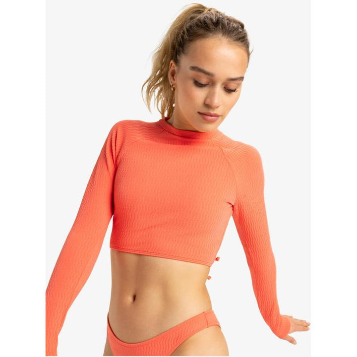 Roxy Damen Lycra Langarm Lagos Cropped - Emberglow
