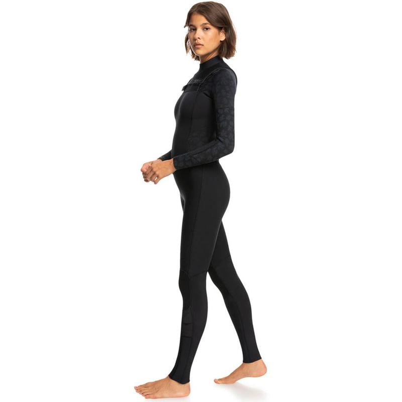 Roxy Damen Neoprenanzug 3/2mm Swell Series Chestzip - Black