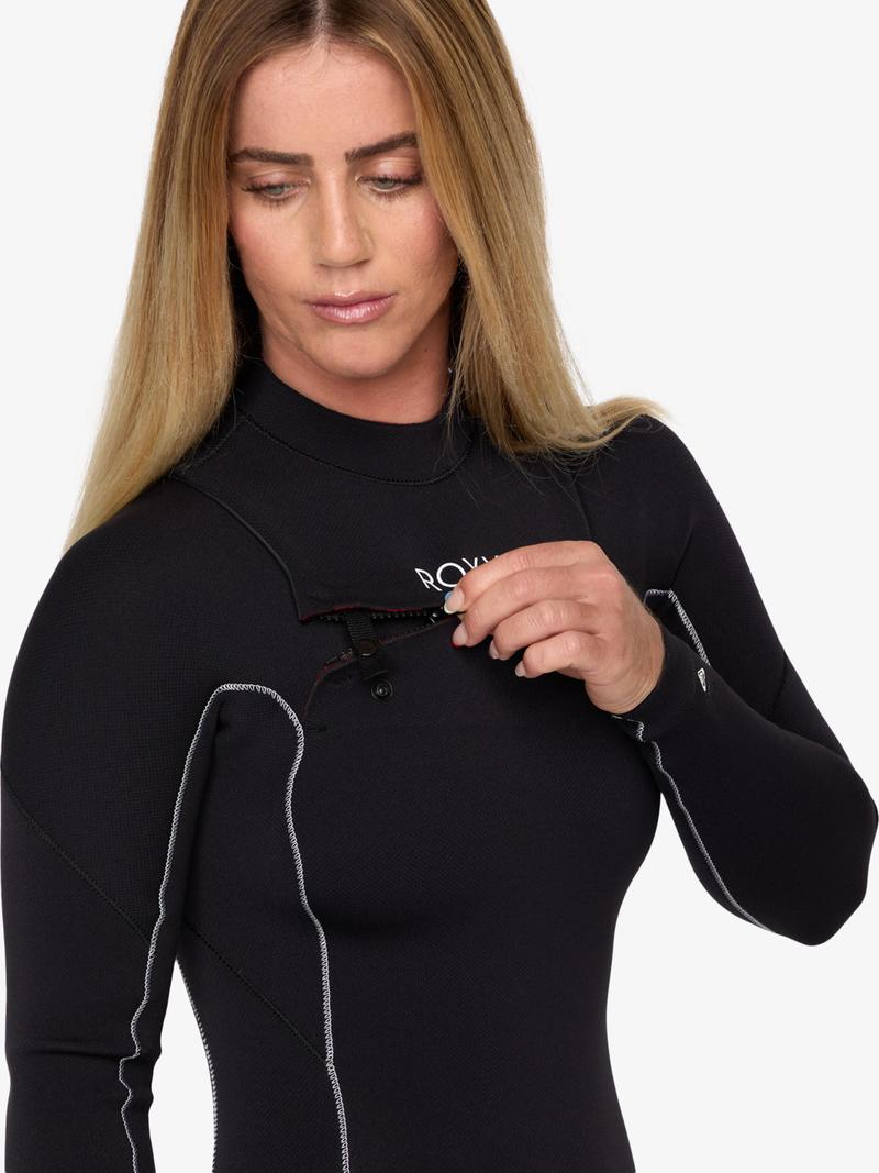 Roxy Damen Neoprenanzug 4/3mm Elite Xtra Stretch Chestzip - Black