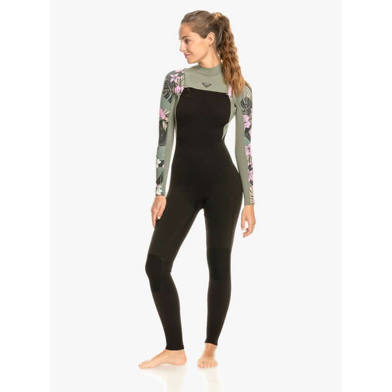 Roxy Damen Neoprenanzug Elite 3/2 Chestzip - Anthracite Classic Pro Surf