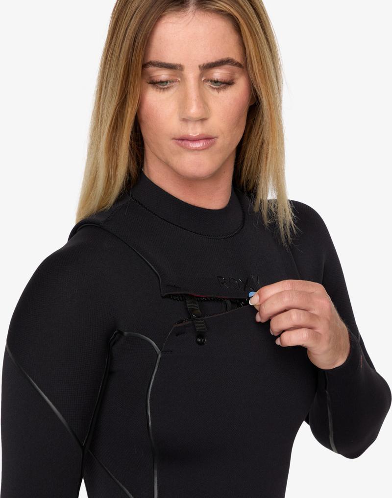 Roxy Damen Neoprenanzug Elite Xtra Warm 4/3mm Chestzip - Black