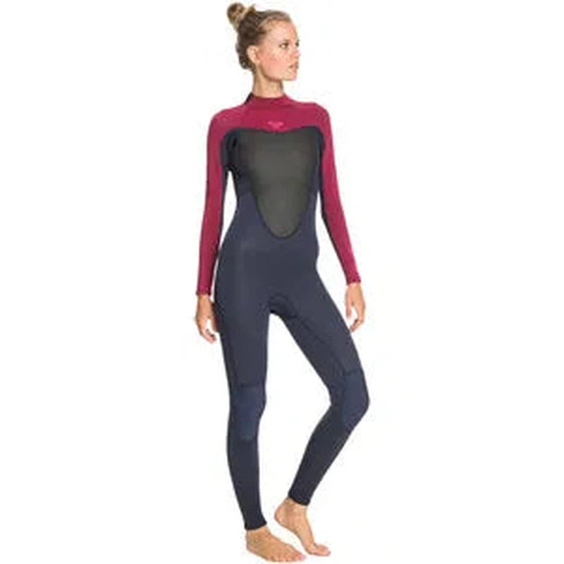 Roxy Damen Neoprenanzug Prologue 4/3 Backzip - blue navy / burgundy