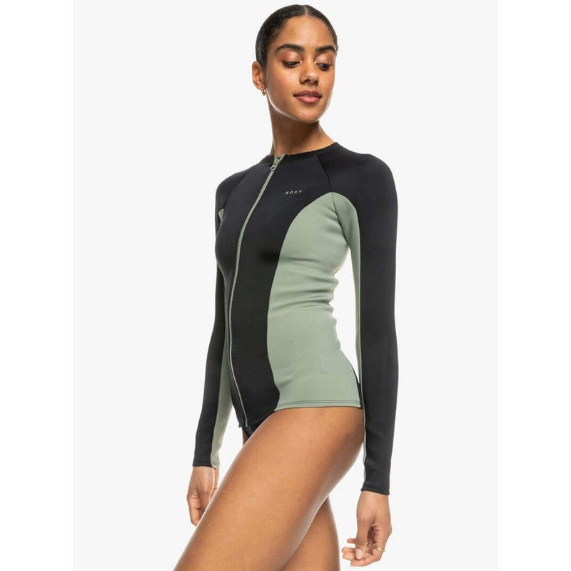 Roxy Damen Rashguard Pro Wave mit Reissverschluss