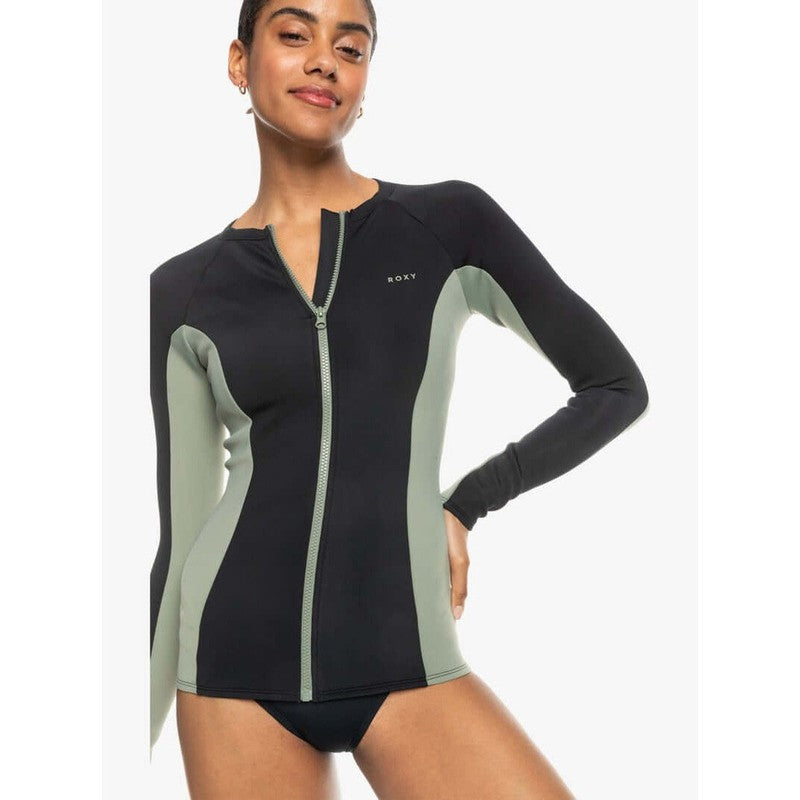 Roxy Damen Rashguard Pro Wave mit Reissverschluss