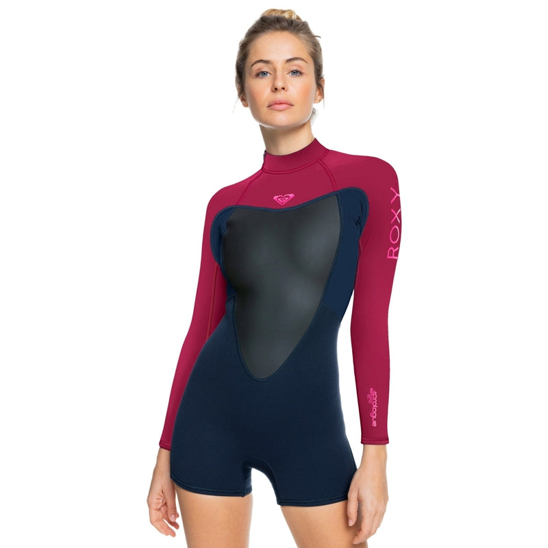 Roxy Damen Springsuit 2/2mm Prologue Backzip - navy / burgundy