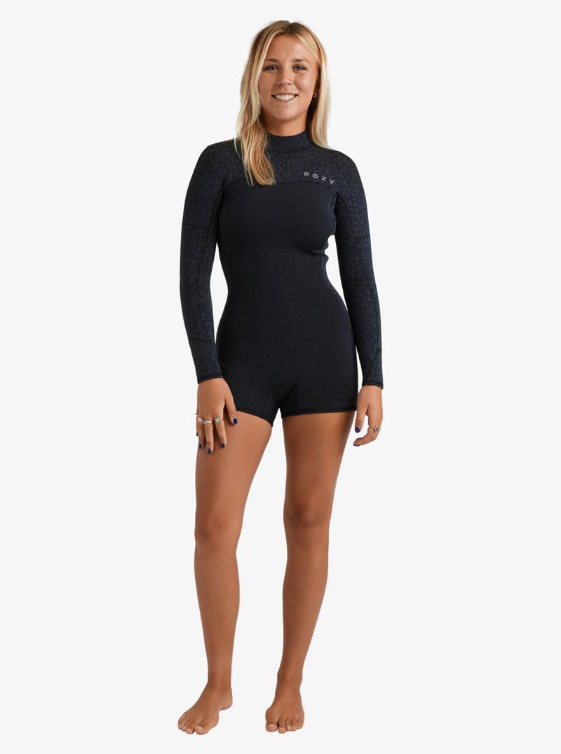 Roxy Damen Springsuit 2mm Swell Natural - Black