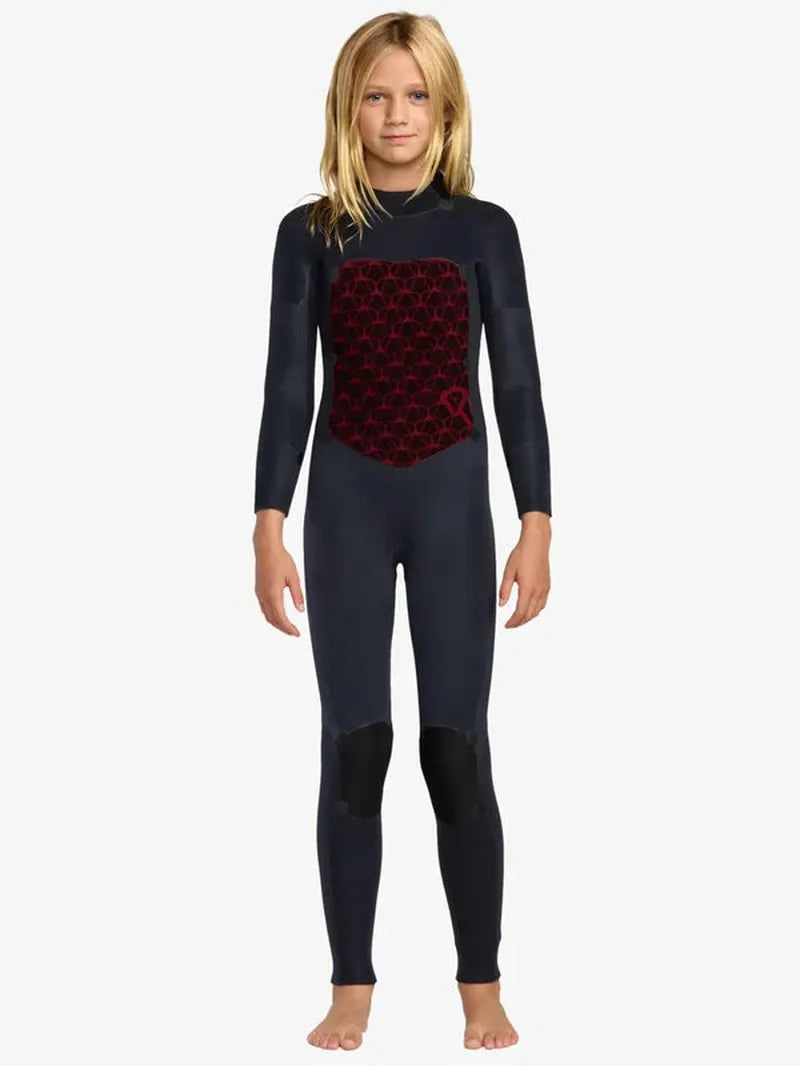Roxy Kinder Neoprenanzug 3/2 Swell Natural Backzip - black/flowers