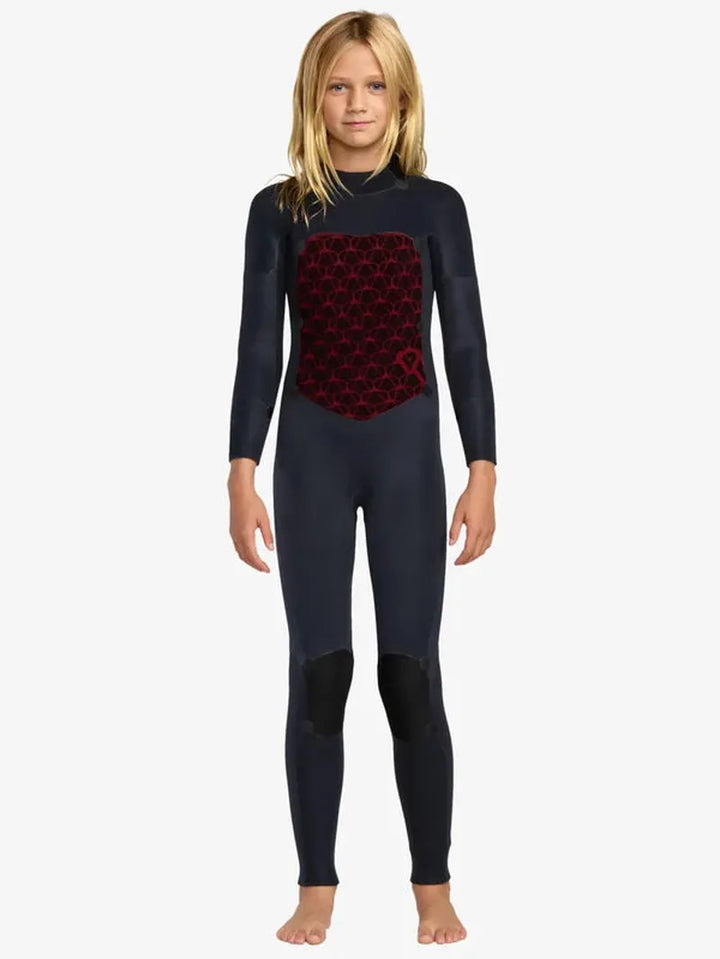Roxy Kinder Neoprenanzug 3/2 Swell Natural Backzip - black/flowers