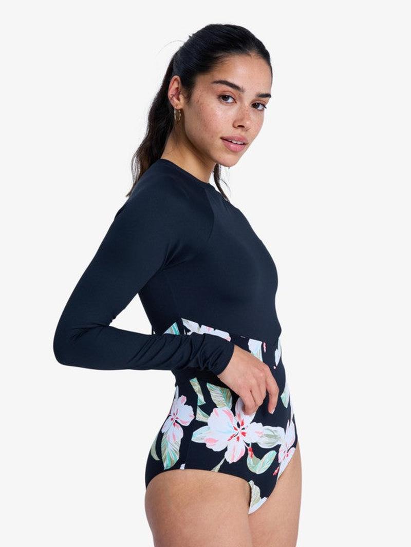 Roxy Lycra The Rider Zipped Langarm Onesie Pt - Anthracite Spring Charming