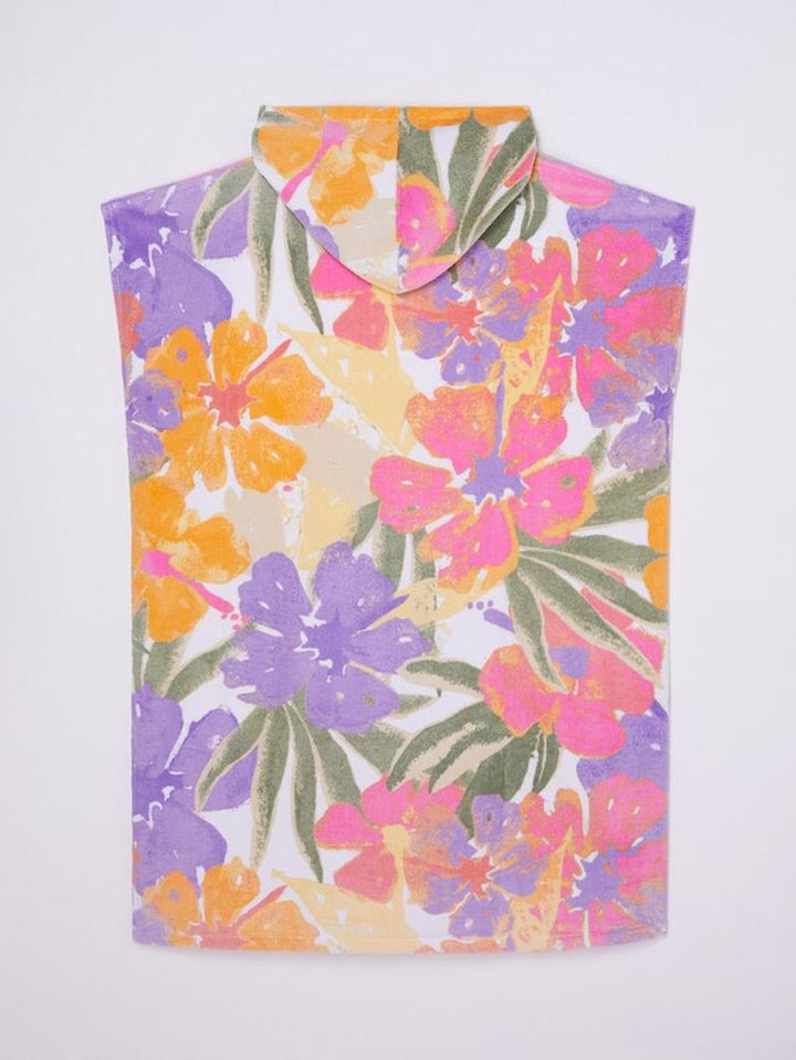 Roxy Poncho Stay Magical Printed - Cloud Dancer Hazey Hibiscus