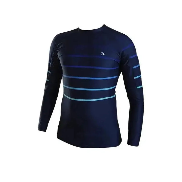 Saint Jacques Herren Lycra Stripes Langarm - Blau