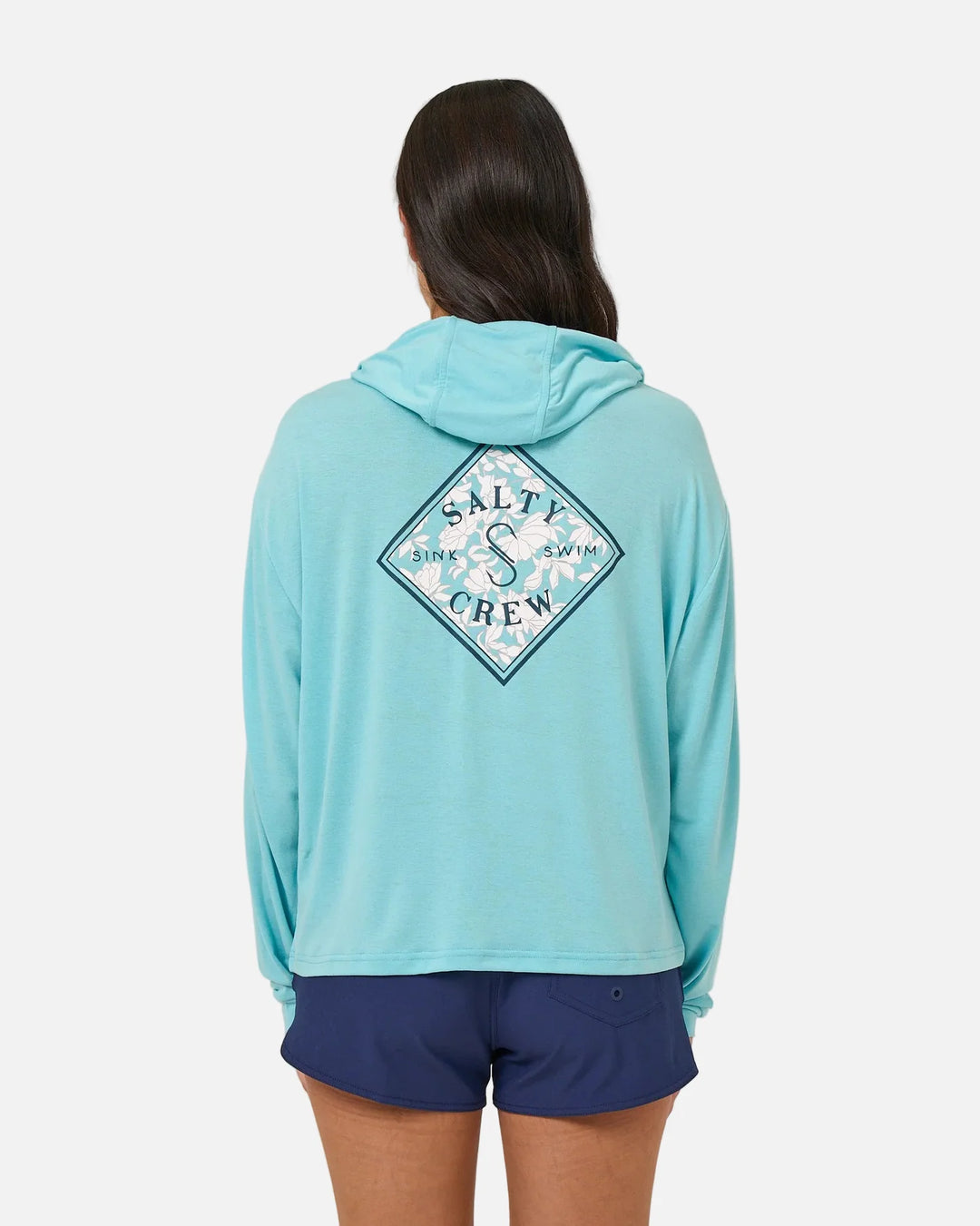 Salty Crew Damen Lycra Langarm Tippet Fill Tech Hoody - Aquamarine