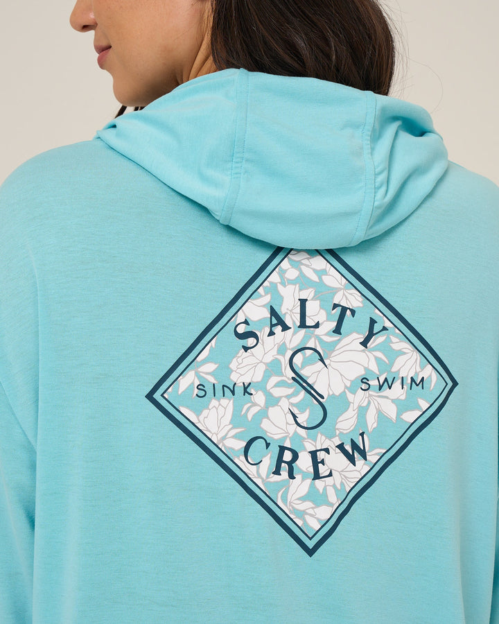 Salty Crew Damen Lycra Langarm Tippet Fill Tech Hoody - Aquamarine